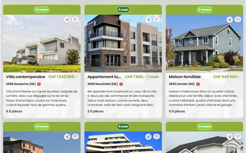 Démo Vigpro : agence immobilière en vignettes