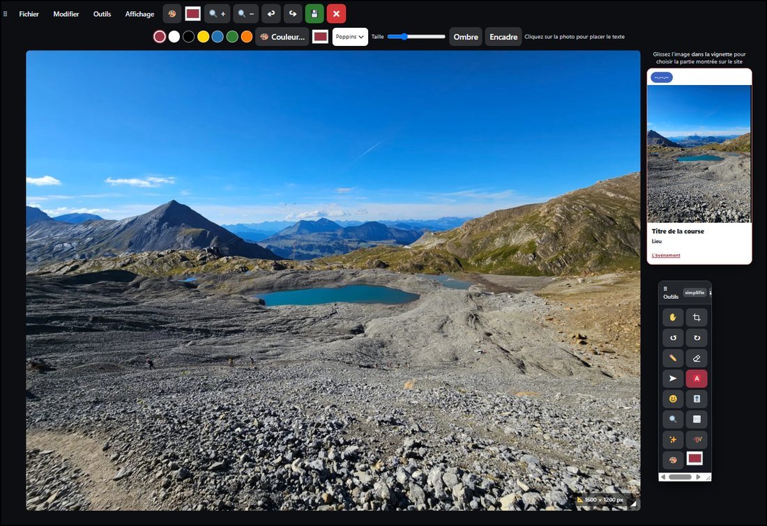 Le studio photo de Vigpro : retouche et aperçu de la vignette